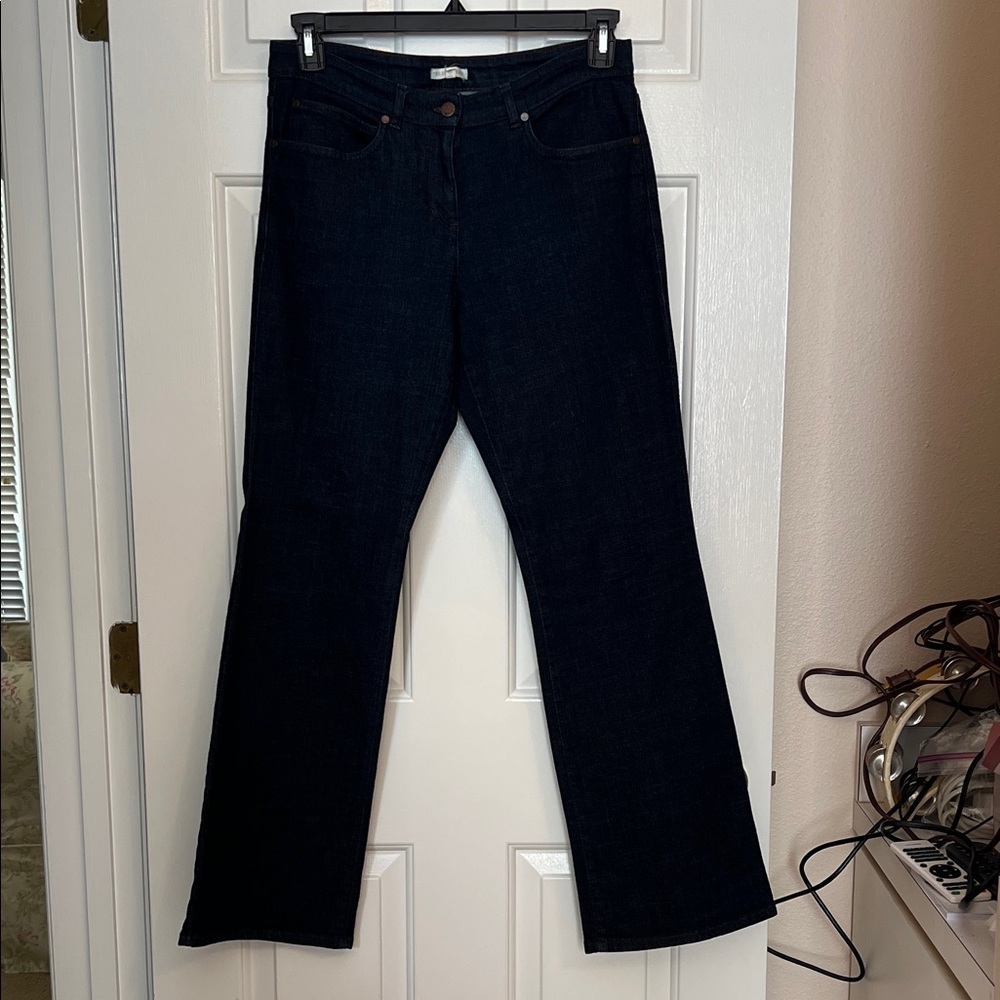 Eileen Fisher Organic Dark Denim Straight Leg Jeans - S